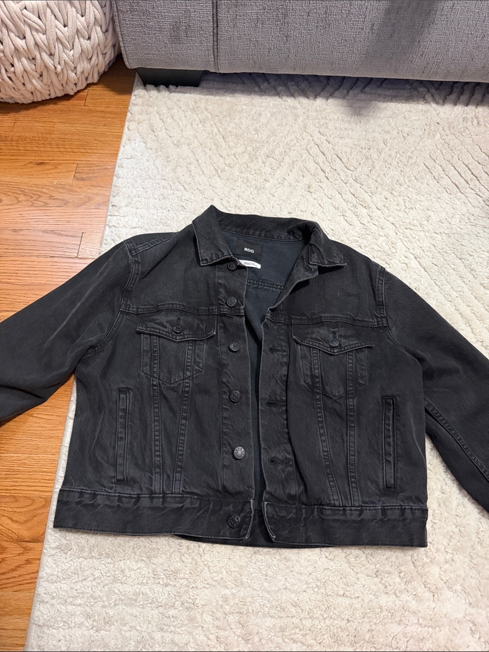 BDG Black Washed Denim Jacket
